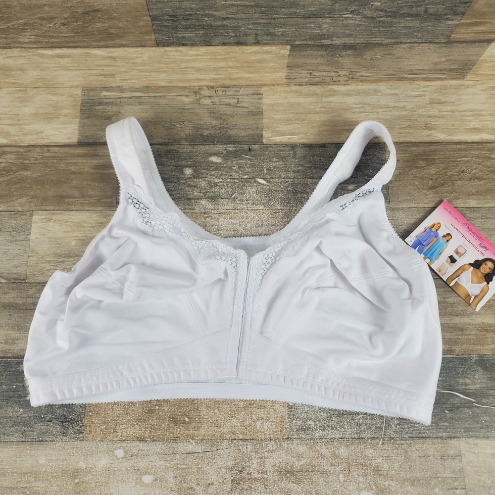 Exquisite Form Back & Posture Support Bra Womens Sz 44DDD White Fully Wireless